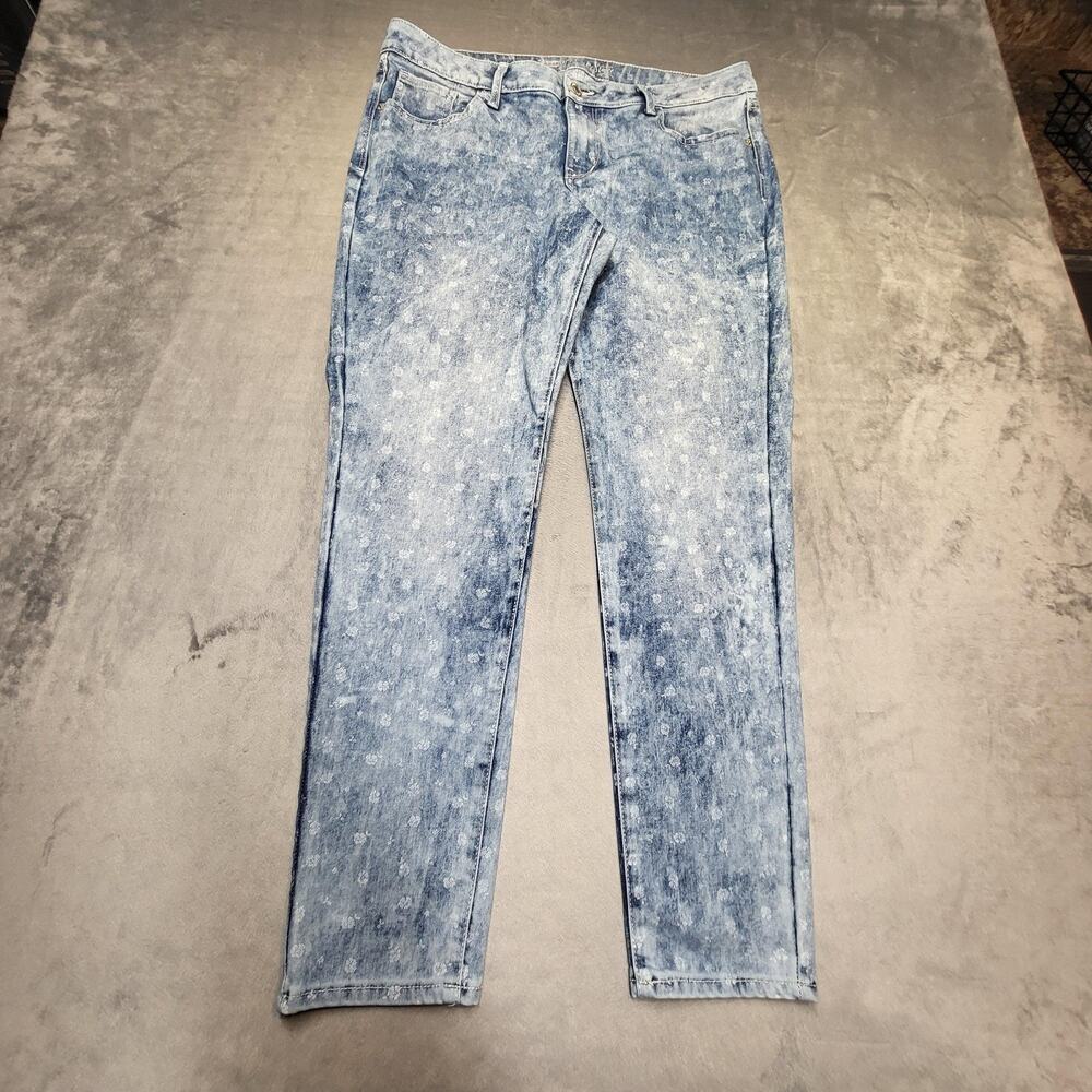 Old Navy Rockstar Jeans Womens 16 Blue Skinny Slim Acid Wash Stretch 5-Pocket